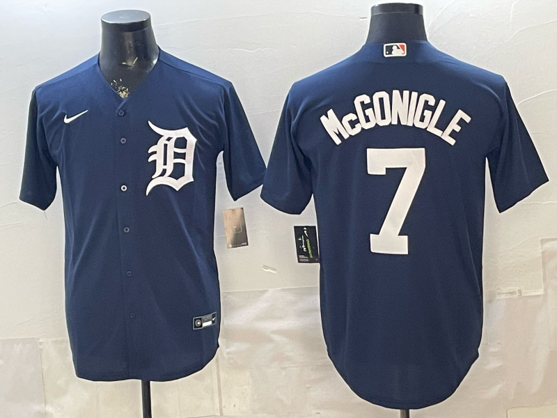 Men Detroit Tigers #7 McGonigle blue Game Nike MLB Jersey 0402008